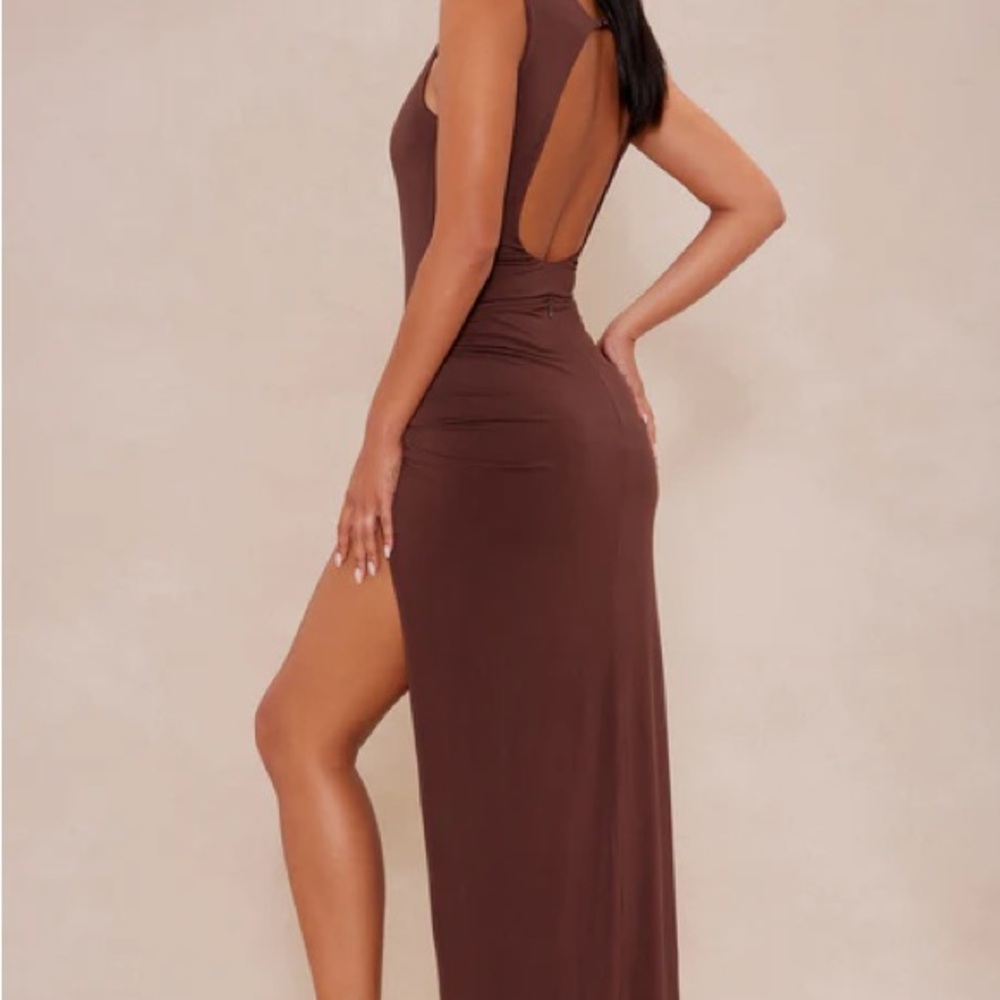 Brown Sleeveless Skirt Set